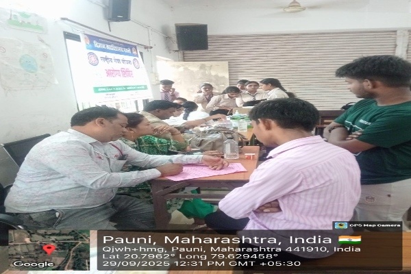 A Health Camp was successfully organized by the National Service Scheme (NSS) unit on 29.09.2025 with the aim of promoting health awareness and providing basic medical check-ups to students and staff. The camp was conducted with the support of qualified d